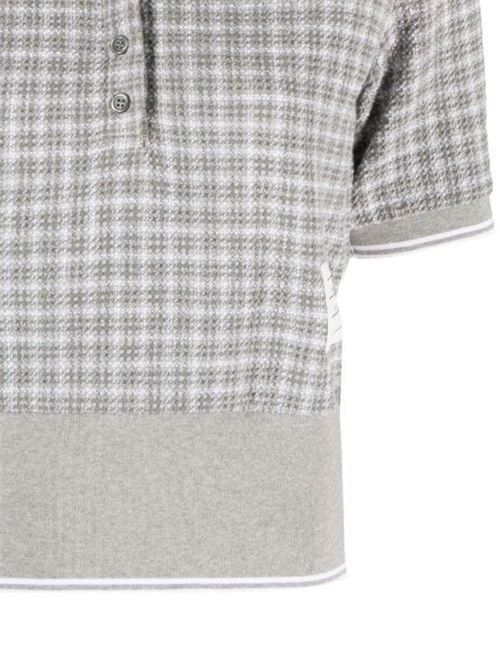 Checked tweed polo shirt Thom Browne | FJP088AJ0113035